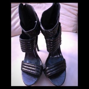 Black high heel shoes